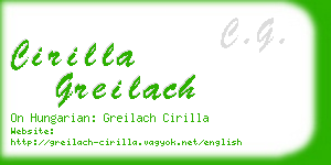cirilla greilach business card